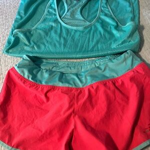 Teal and Coral Activewear Set
